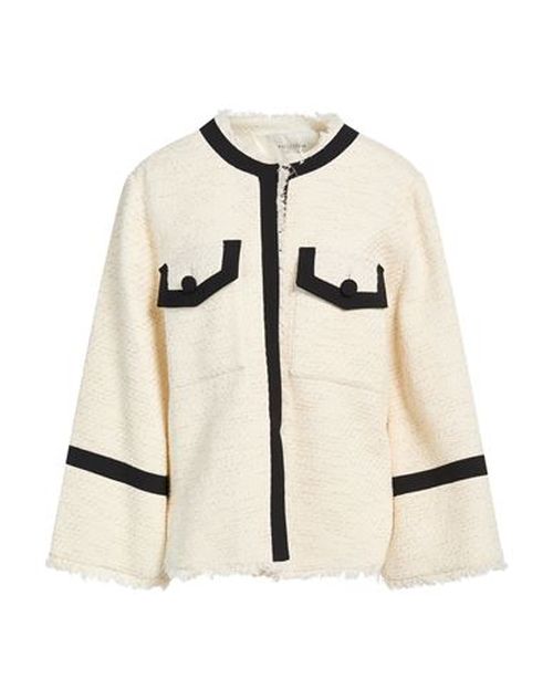 Woman Jacket Ivory Size 4 Cotton, Polyester, Acrylic, Virgin Wool