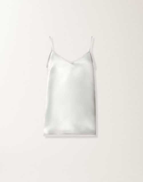 Satin lingerie top, aqua