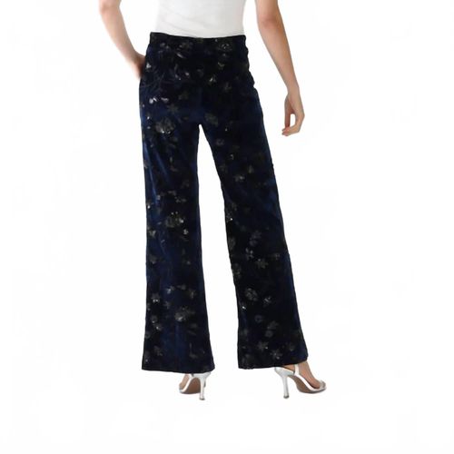 Venus Floral Sequin Velvet Pants In Terciopelo Flor Lentejuelas