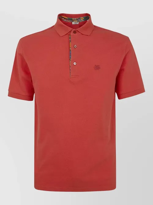 Etro - polo shirt short sleeves ribbed collar