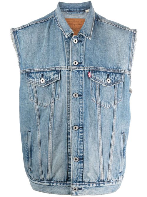 Relaxed Trucker denim vest - Blue