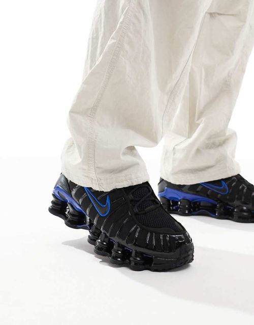 Shox TL unisex trainers in black and blue