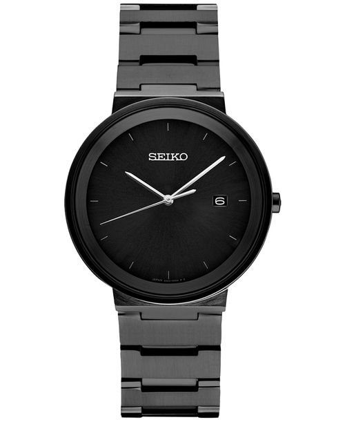 Men's Essentials Black Ion Finish Stainless Steel Bracelet Watch 41mm - Black