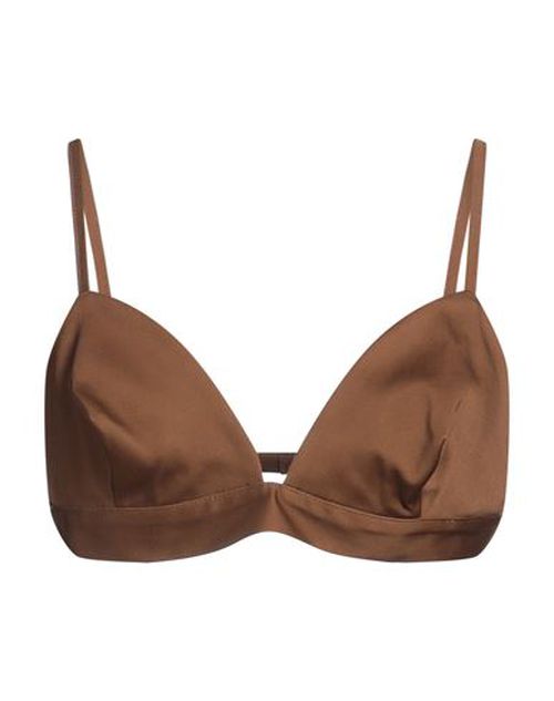 La Semaine Paris Woman Top Dark brown Size 6 Cotton, Elastane