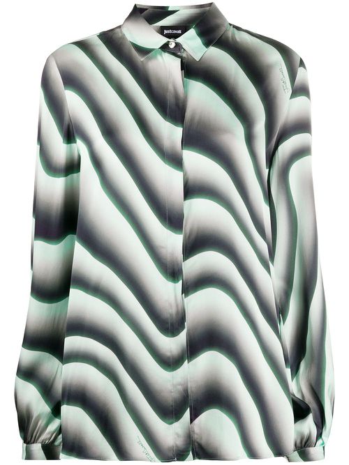 Illusional print shirt - Black