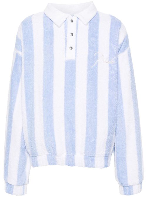 Striped Loop Terry polo shirt - Blue