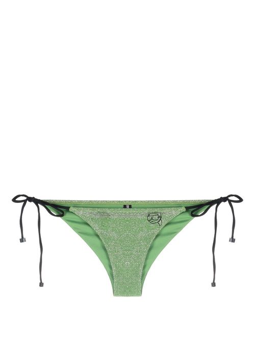 Ikonik 2.0 lurex tied bikini bottoms - Green