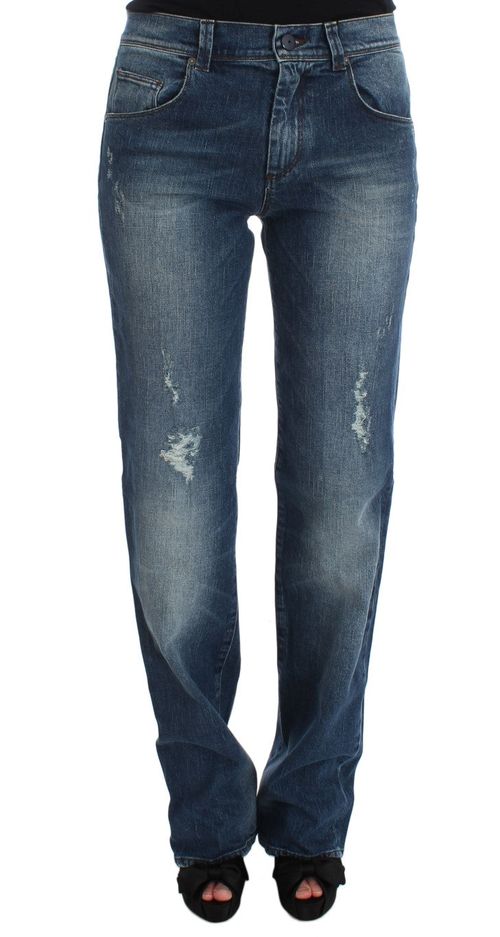 Distressed Slim Fit Jeans — Blue