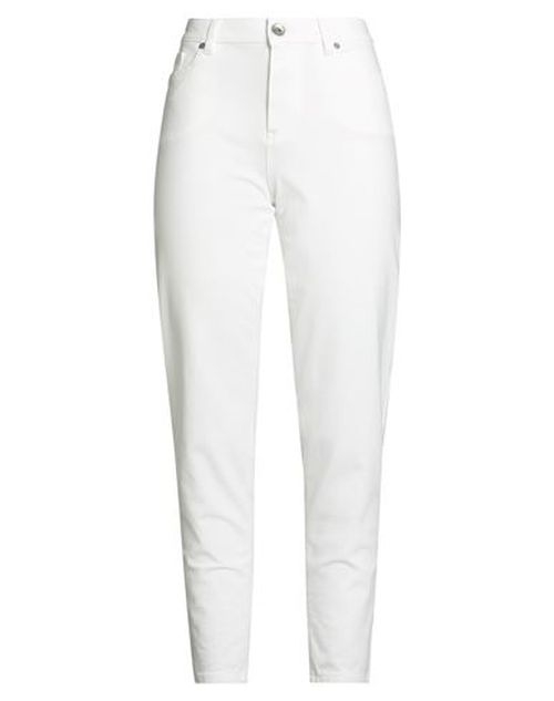 Woman Pants White Size 4 Cotton, Polyamide, Elastane