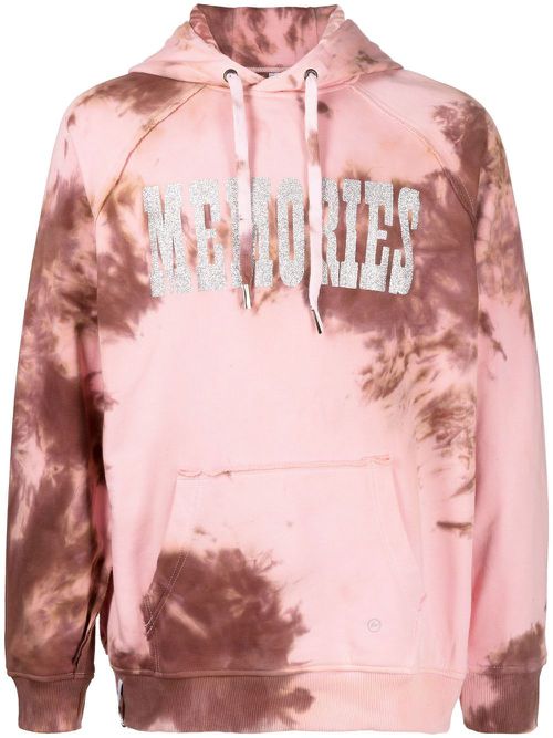X Hiroshi Fujiwara tie-dye print hoodie - Pink
