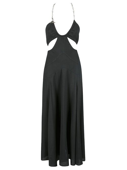 Chain Cut-out Logo Dress