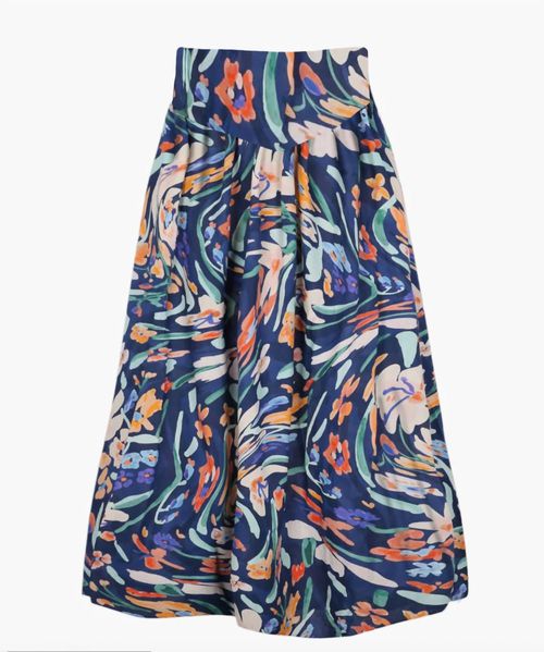 Clavel Skirt Jaleo Azul In Navy Multi