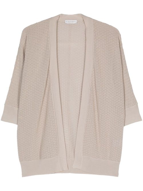 Tricot cotton cardigan - Neutrals