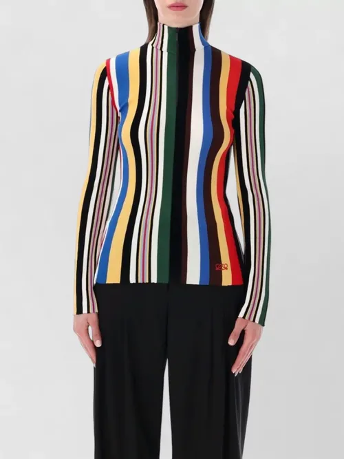 Loewe - knit top slim fit stripe design