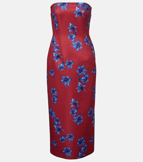 Leila floral duchess satin midi dress