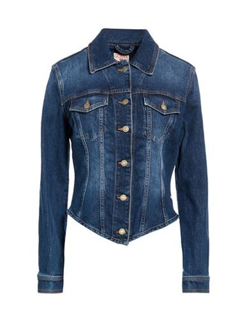 Woman Denim outerwear Blue Size XL Cotton, Lyocell, Elastane