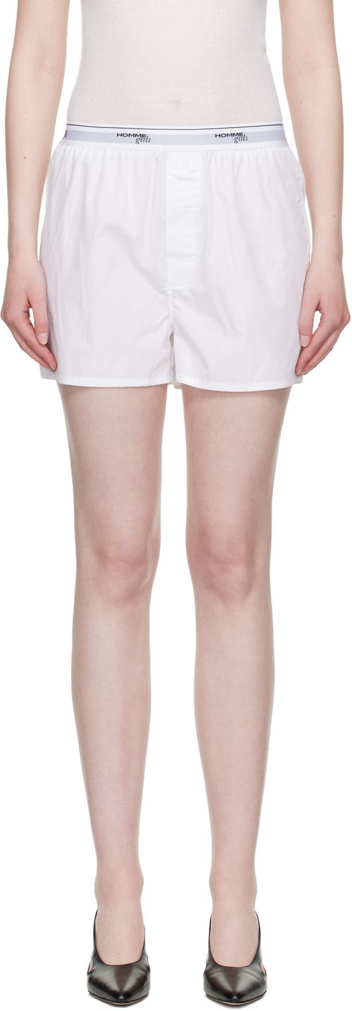White Boxer Shorts