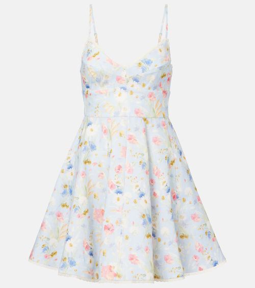 Lucky floral linen minidress