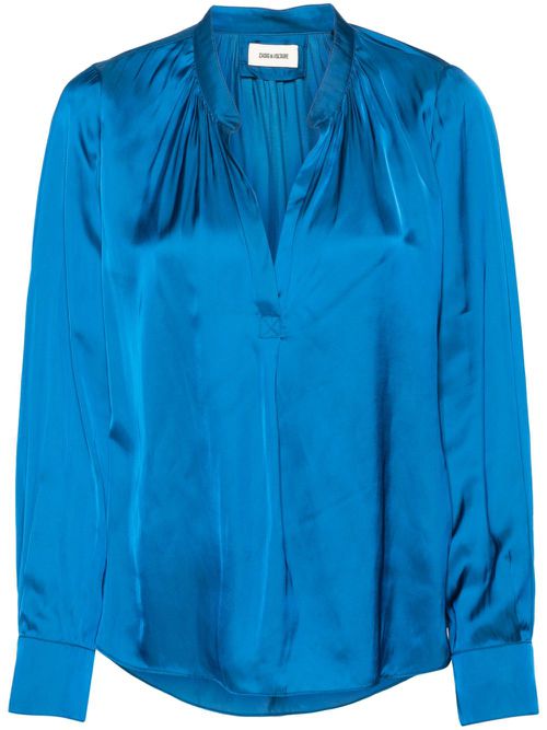 Tink satin blouse - Blue