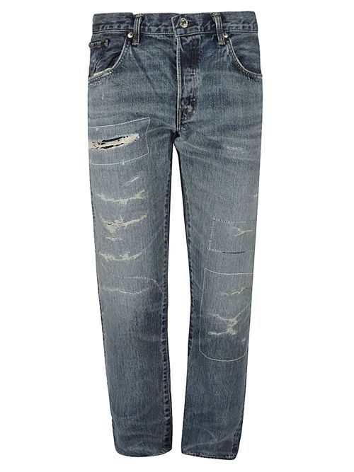 Dark Blue Regular Tapered Denim Jeans
