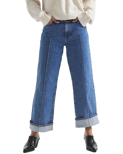 Derek Lam 10 Crosby Delano Azure Cuffed Jean