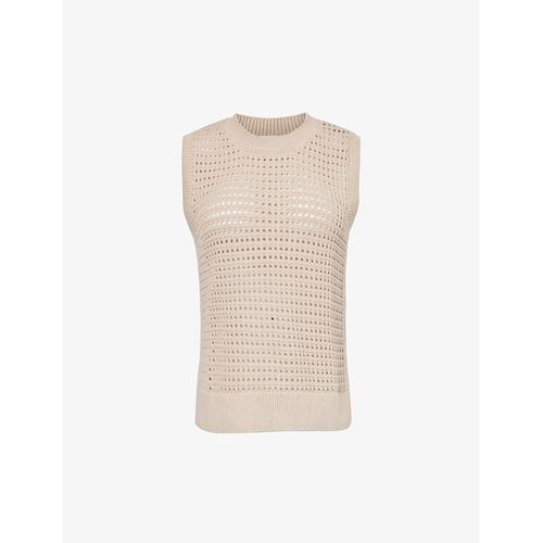 Womens Cashmere Stone Darin Boxy-fit Cotton-knit Jumper XS