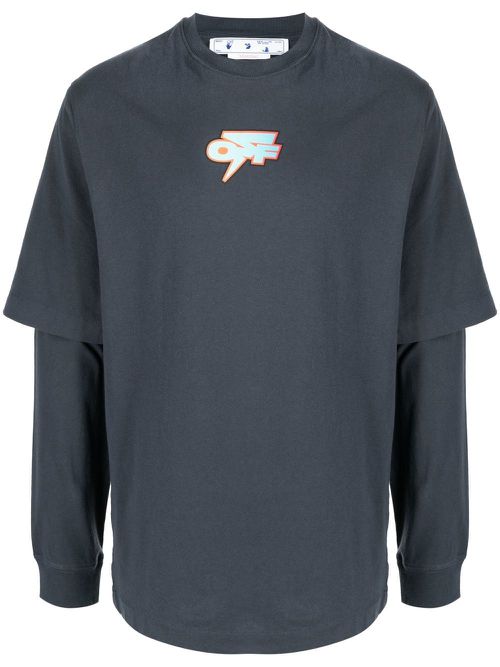 Degradé Thund Skate layered T-shirt - Blue