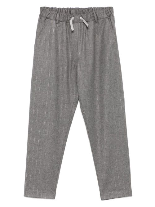 Pinstripe-pattern trousers - Grey