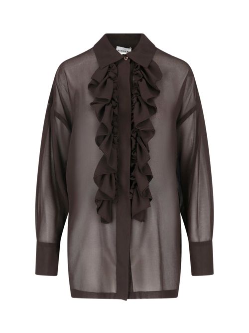Women's 100% Polyester Button-Front Shirt