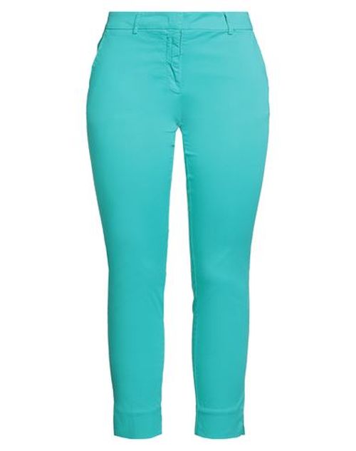 Rossopuro Woman Pants Emerald green Size 10 Cotton, Elastane
