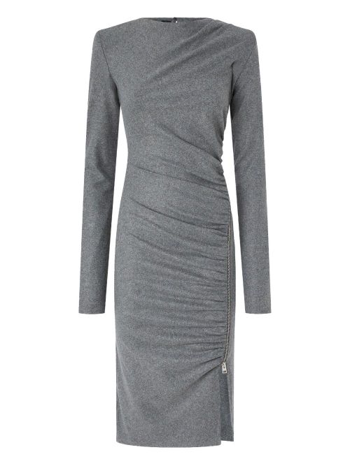Draped Jersey Dress — Gray