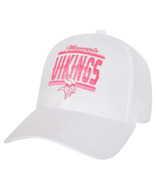 Big Girls Minnesota Vikings All White Structured AdjustableÂ Hat - White