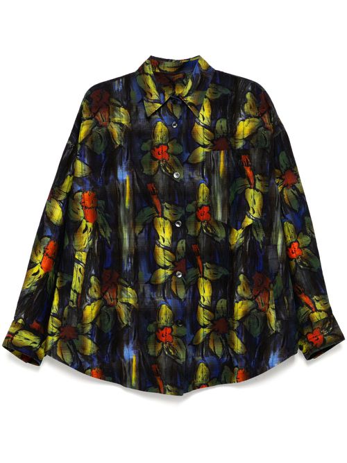 All-over floral print shirt - Blue