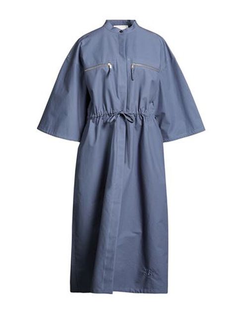 Woman Midi dress Slate blue Size 8 Cotton