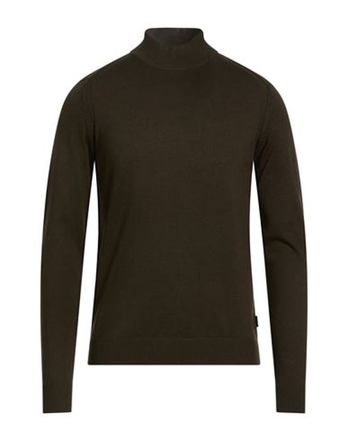 Man Turtleneck Military green Size M Viscose, Polyamide