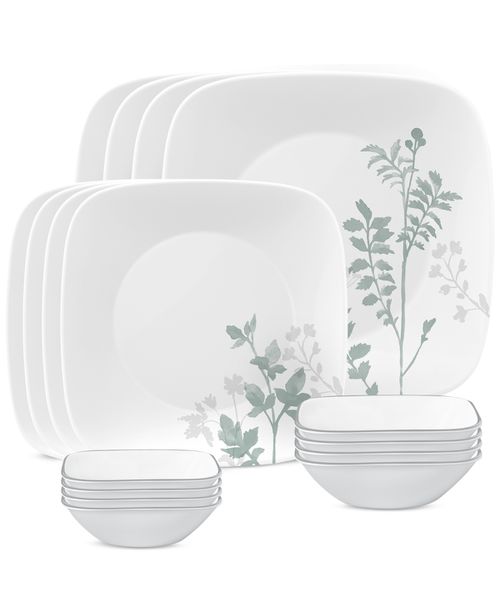 Amalie 16 Pc. Dinnerware Set, Service for 4 - White