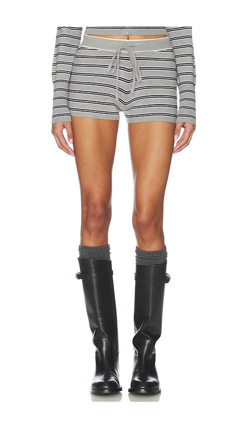 Superdown Kieryn Knit Short in Grey. L. Also in M