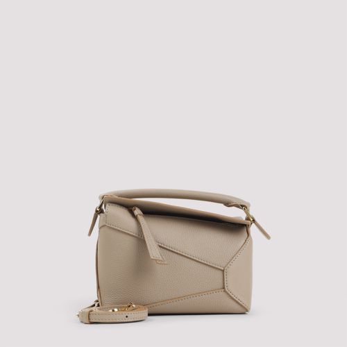 Beige Puzzle Edge Mini Crossbody Bag
