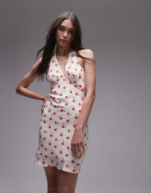 knee length dresses for ladies Keira Faux Pearl Strappy Open-Back Mini Dress main image 0