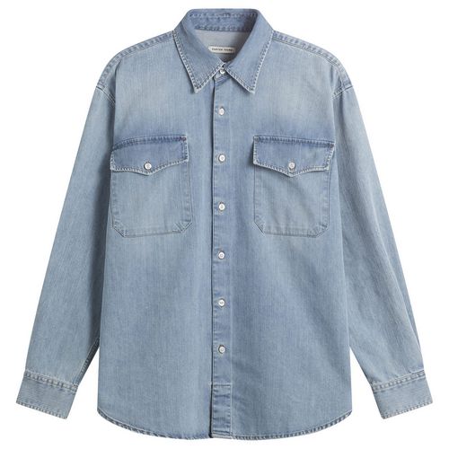 Men's Washed Denim Utility Hugo Shirt in Bruce Wash