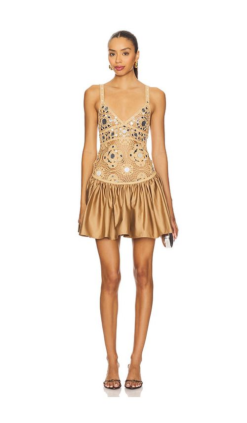 Retrofete Thelma Crochet Dress in Beige. - M also in
