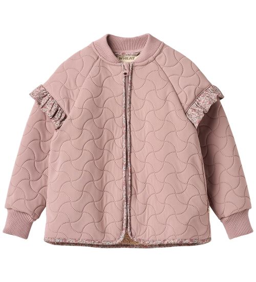 Wheat Thermo Jacket w. Fleece - Ellas - Warm Rose w. Flowers - Wheat - 12 Y 152 - Thermo Wear