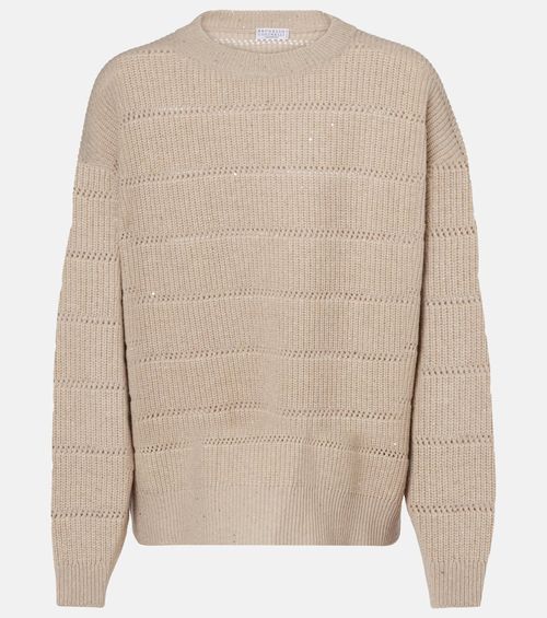 Cashmere and wool-blend sweater