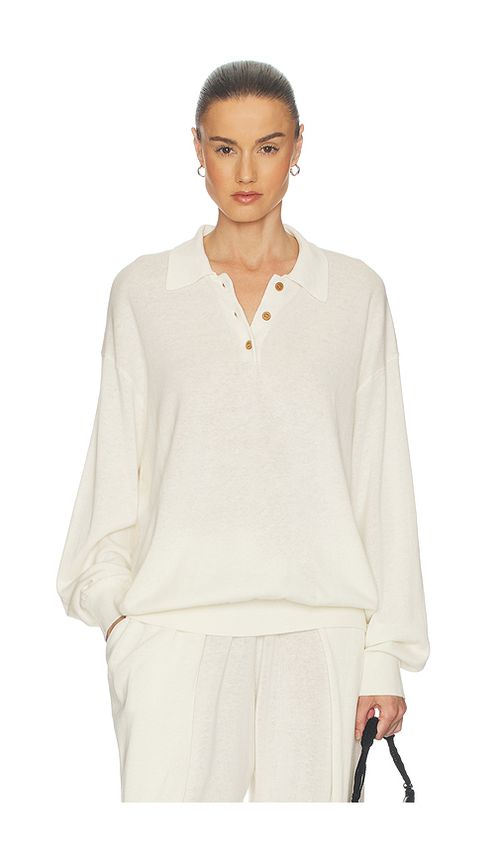 Helsa Dalisay Oversized Polo in Ivory. - S also in