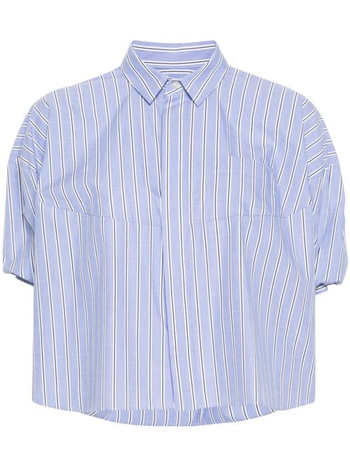 Stripe poplin shirt - Blue