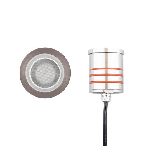 WAC Inground LED 12V Slim Round Indicator Light with Honeycomb Louver in Bronzed Stainless Stee