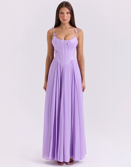 House of CB Pascha orchid corset maxi dress in orchid-Purple