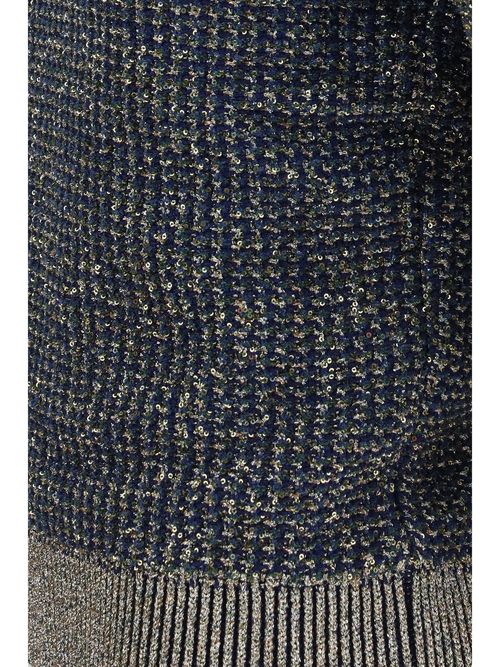 All-Over Sequin Sweater — Navy