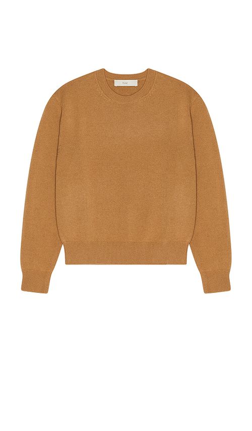 Dunst Cashmere Crew Neck Sweater in Camel. S also in L, M, XL/1X