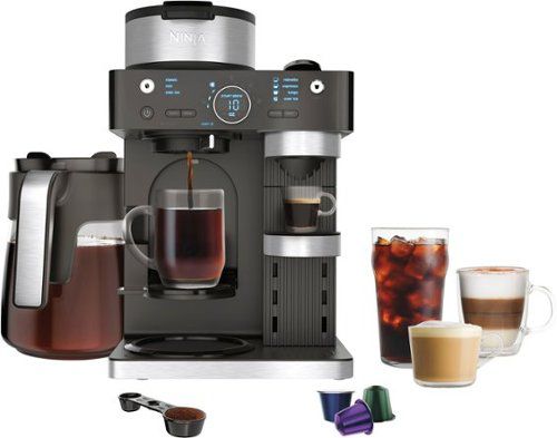Espresso & Coffee Barista System, Single Serve & Nespresso, with 12-Cup Carafe, 4 Styles with Ristretto - Black